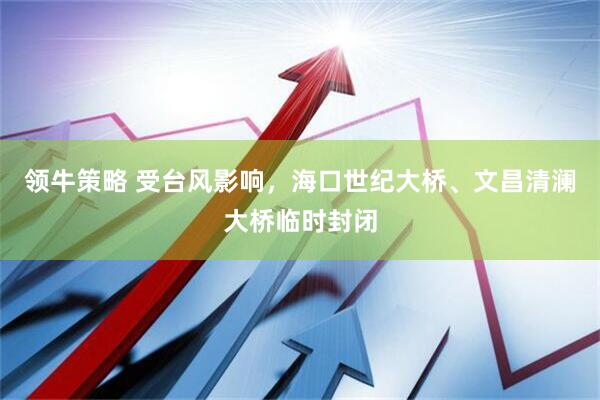 领牛策略 受台风影响，海口世纪大桥、文昌清澜大桥临时封闭